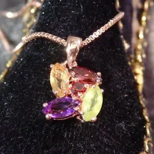 JTV Jewelry Timna Collection Garnet Citrine Amethyst And